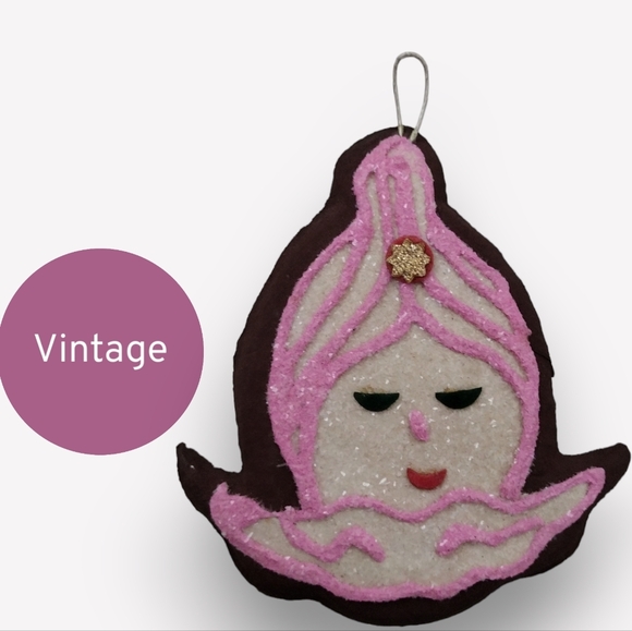 🍁 SALE 🧡 Vintage Country Living Pink Sugared Xmas Ornaments Set of 4 - Picture 3 of 6